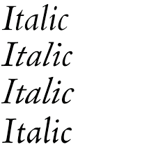 italics