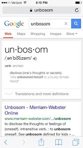 unbosom