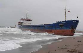 aground