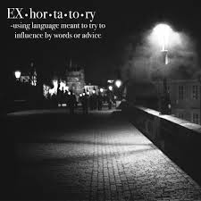 exhortatory